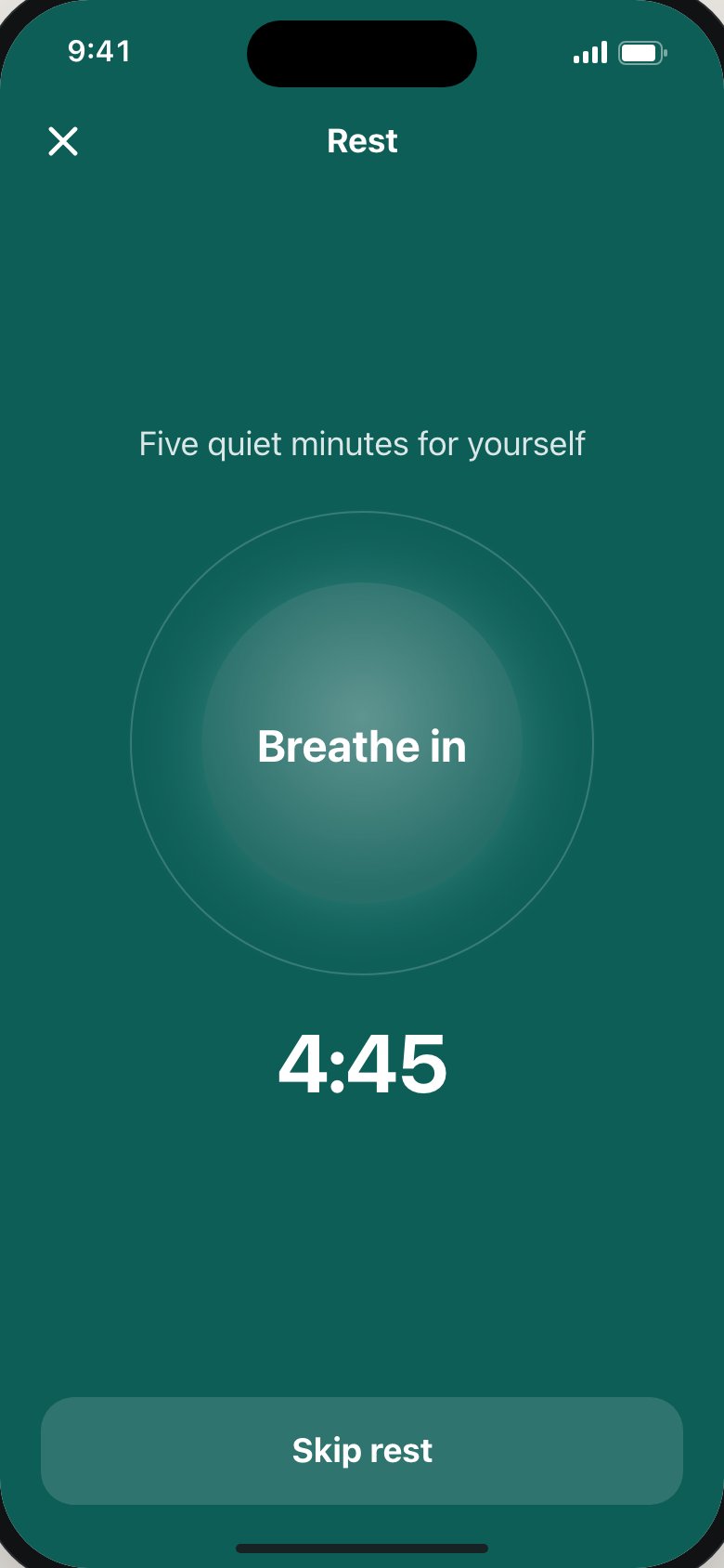 The rest step with a breathing circle